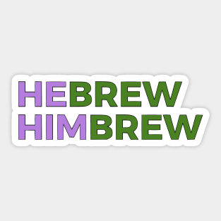 Hebrew/Himbrew (Genderqueer Colors) Sticker